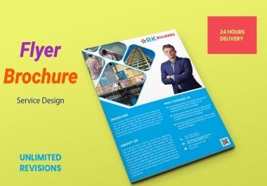 I will create a clean and professional business flyer and brochure design