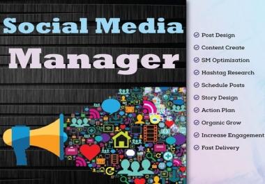 I will be Your Professional Social Media Manager and Content Creator