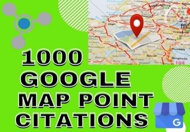I will do 1000 google map Point Citation