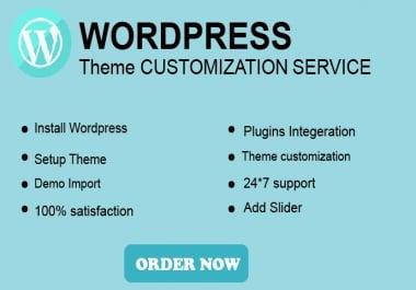 I will install WordPress setup theme and do customize with elementor