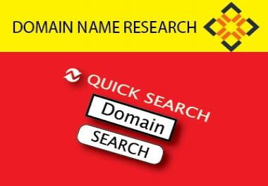 research SEO friendly suitable domain name