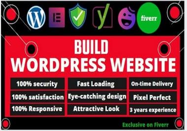 I will build wordpress responsive website