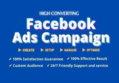 I will setup profitable facebook instagram ads campaign for your business