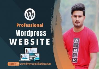 I will create professional and responsive WordPress website,  blog site,  Woo-Commerce Store