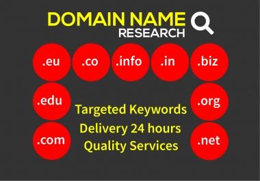 I will research and find Attractive Domain Name for your business or company