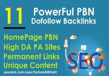 I Will SEO Service Do 11 PowerFul PBN Dofollow Backlinks