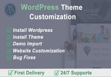 I will do any wordpress theme customization.