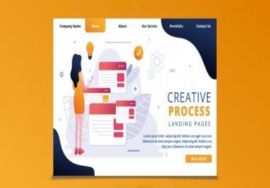 create modern landing page design