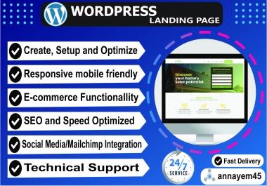 I will design wordpress landing page or elementor landing page upto 5-section
