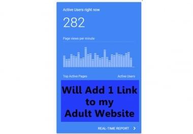 I will add 1 link to my adult website