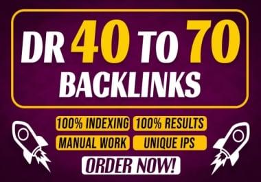 I will build 200 high quality high Dr 40 to 70 Seo dofollow contextual backlinks