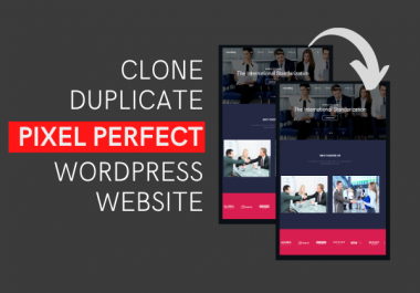 I will design redesign wordpress website or copy clone website and duplicate website