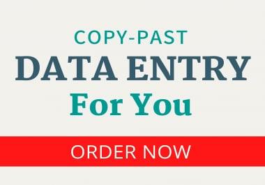 I Will Do Copy-Past Data Entry For Any Business