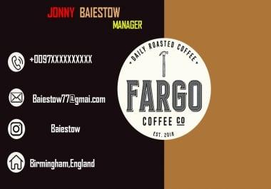 business card professional design 24 hours