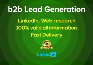 I will do 50 linkedin lead generation and web research to grow business