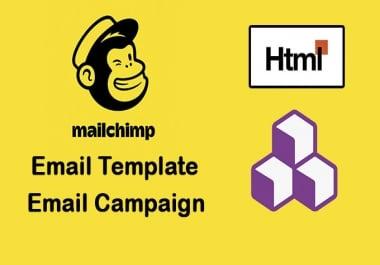 I will design mailchimp email template,  newsletter and setup email campaign