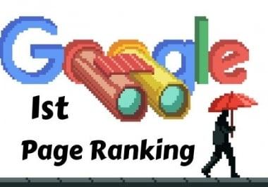I will give Guaranteed Google 1st page Ranking with best linkbuilding