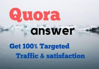 Offer High quality traffic with 15 quora answers