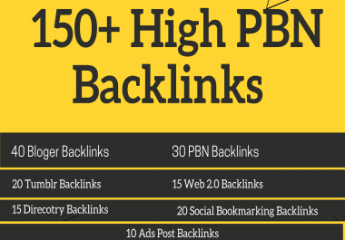 150+ High PBN Backlinks Get rank up your website