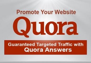 Guaranteed Targeted Traffic With 30 Quora Answer