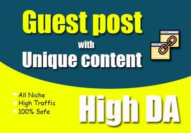 I will rank your site by guaranteed SEO through high da 1 guest post