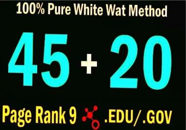 Manually Do 45 PR9 + 20 EDU. Gov Backlinks from High DA80+ - Skyrocket your Google RANKINGS