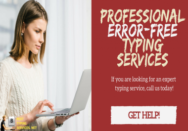 I will do a professional Data Entry typing service