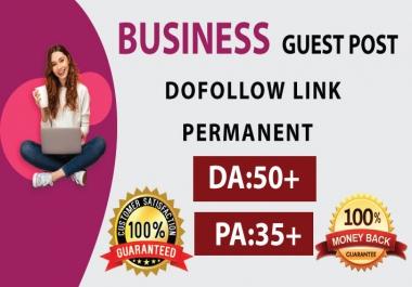 Publish a business guest post with high quality authority backlink
