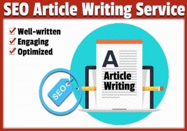 I will write 500 words seo friendly articles for blog or web20
