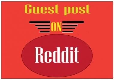 I will write & publish Guest Post on Reddit with Backlink