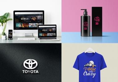 I will create realistic mock-ups of logo, T-shirt,  Website & any others 5 mockups