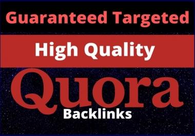 Guaranteed targeted traffic with 20 Quora answers backlinks