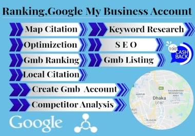 I will do create,  optimize,  rank and google my business
