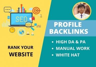 I Will Build 50 High DA & PA Dofollow Profile Backlinks Manually