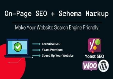 I will do WordPress Yoast SEO on-page with schema markup