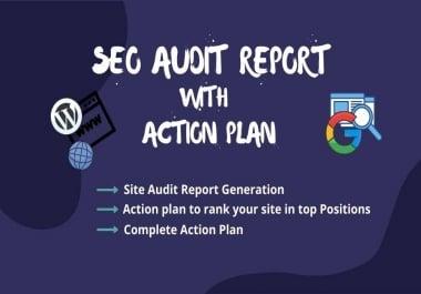 I will provide your website SEO audit report and action plan