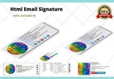 I will do html email signature