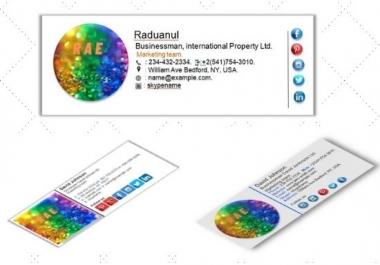 I will do design a clickable HTML email signature