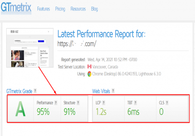 Speed up your wordpress website at gtmetrix and PageSpeed Insights for great score