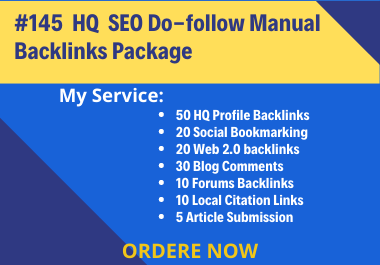 I Will Provide Manual High Quality Off Page SEO Backlinks Package