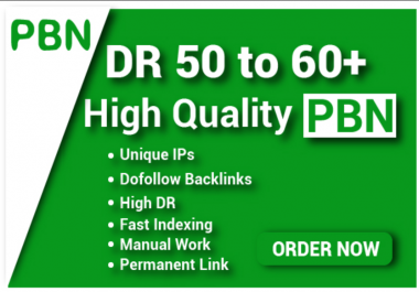 Get 15 DR 60+ Permanent Homepage PBN Backlink