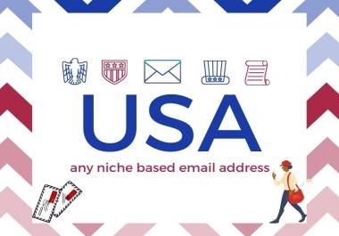 I will provide any niche based 5k Email list from USA for marketing