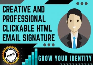 I will create a professional HTML email signature
