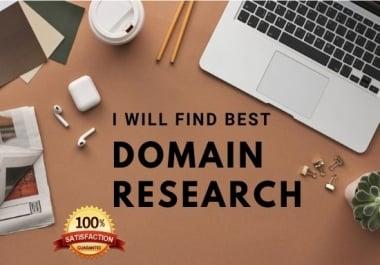 I Will Find Best Domain Research For Your Business