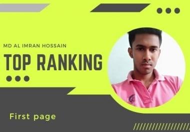 I will do your website google top ranking with white hat SEO