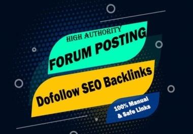 Submit Dofollow 40 Forum Profile Links to Skyrocket Website DA40-100