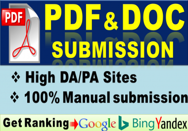 I Will do Manually 25 PDF Submission backlinks to Rank websites