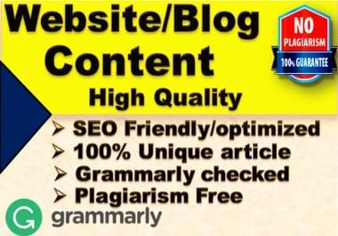 I will write 1000 words SEO friendly article/Website Content on any topic