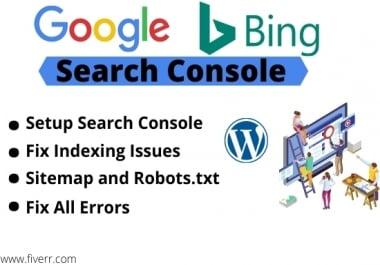 index your Website on Google search console webmaster tools or fix errors