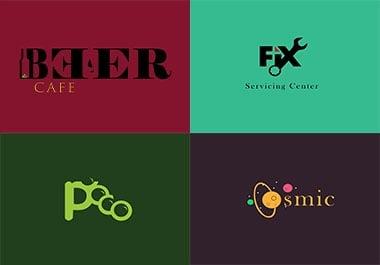 2/3 creative unique simple minimalist logo design for your business or brand